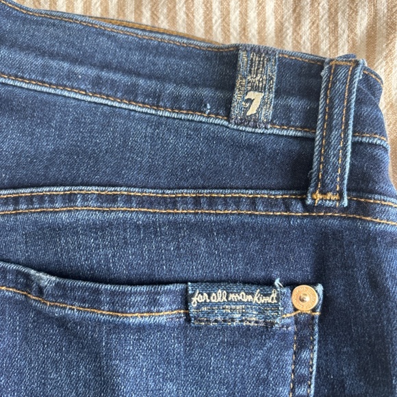 7 For All Mankind Guenevere Ankle Skinny Distressed Jeans - Picture 2 of 5